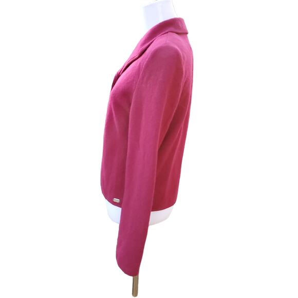 Geiger Tyrol Austria Magenta Pink Boiled Wool Jacket Sz EU 36 US Small - Picture 7 of 16